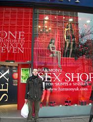 Un des nombreux sex-shops du quartier de Soho pour terminer le citytrip